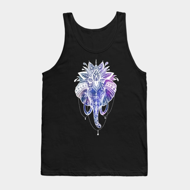 Cosmic Elephant Tank Top by Prettielilpixie